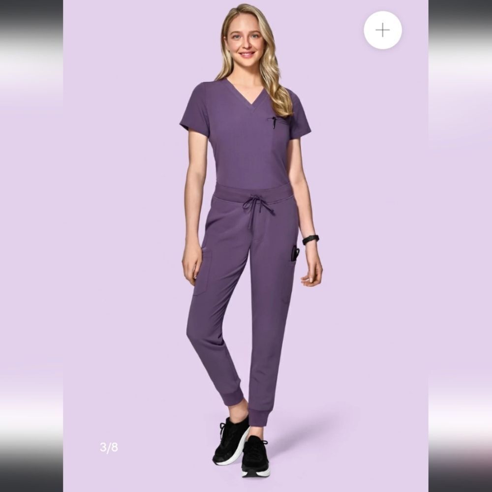 Mandala Scrub Set Dewberry XXS NWT